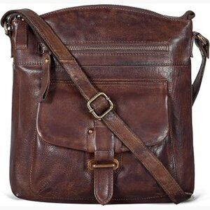 Real Leather Crossbody Bag With Adjustable Strap, Medium Size